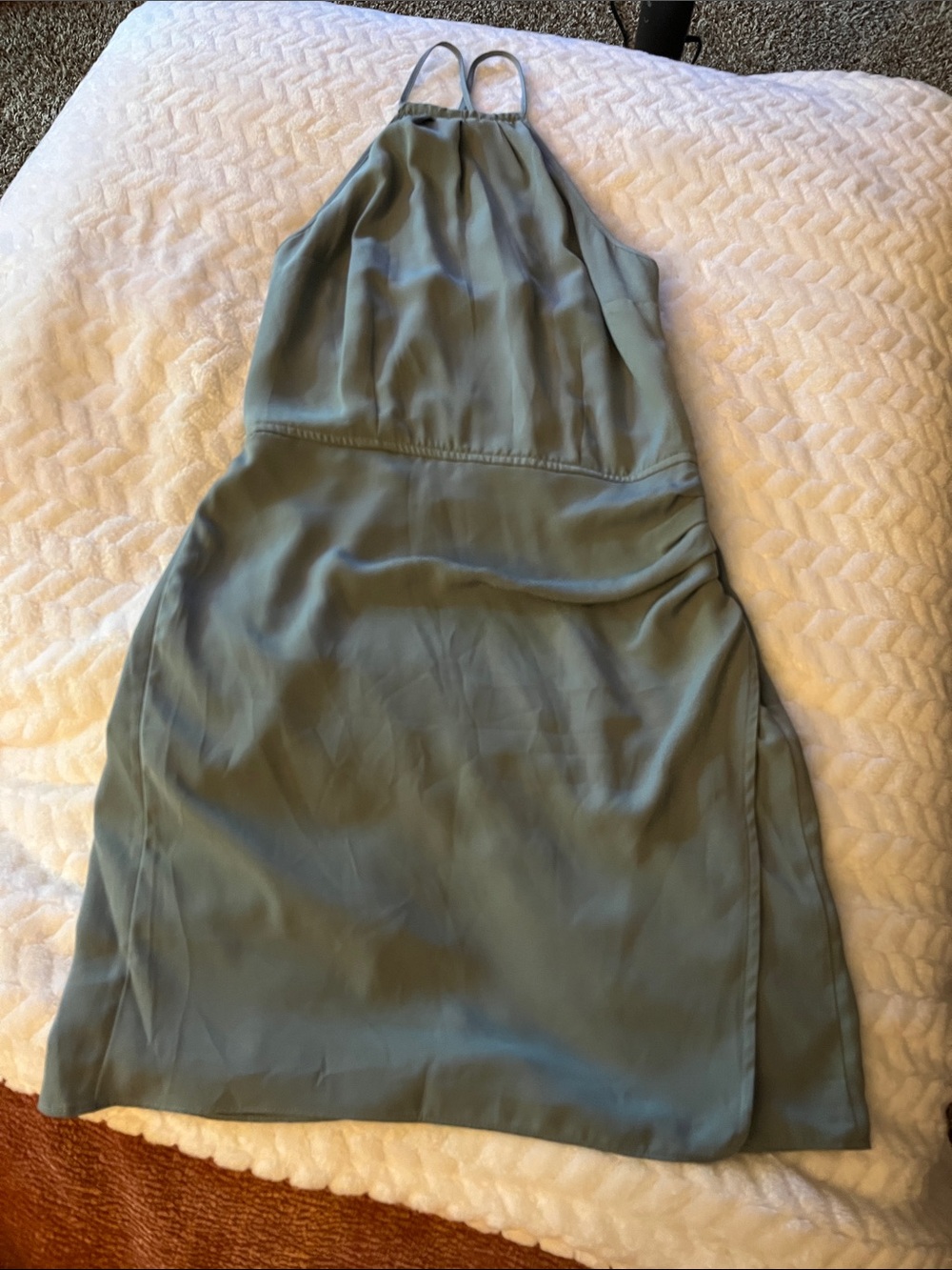 Abercrombie & Fitch Sage Green Midi Dress